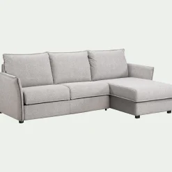 Canapé Convertible|Canapé D'Angle*alinea Canapé d'angle réversible convertible en tissu Sogno avec matelas densité 35kg/m3 - borie Gris