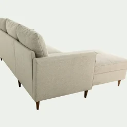 Canapé En Tissu|Canapé 3 Places*alinea Canapé d'angle réversible fixe en tissu Loft - roucas Beige