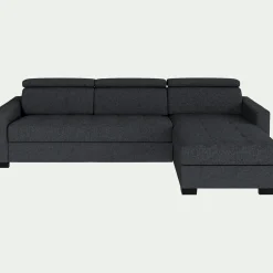 Canapé 4 Places|Canapé Fixe*alinea Canapé d'angle réversible fixe en tissu avec accoudoirs 15cm - anthracite Gris