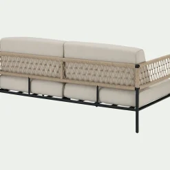 Canapé Extérieur*alinea Canapé de jardin en acier et corde - (2 places) Beige