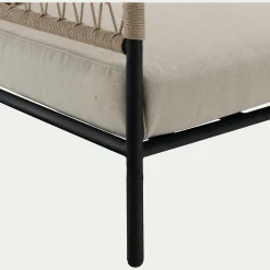 Canapé Extérieur*alinea Canapé de jardin en acier et corde - (2 places) Beige