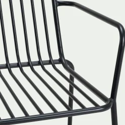 Canapé Extérieur*alinea Canapé de jardin en acier - (2 places) Noir