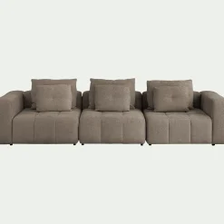 Canapé En Tissu|Canapé Modulable*alinea Canapé droit modulable en tissu Benjo - vesuve Gris