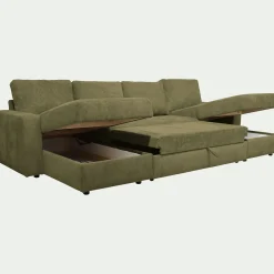 Canapé En Tissu|Canapé 4 Places*alinea Canapé en U conible en tissu tramé - cèdre Vert