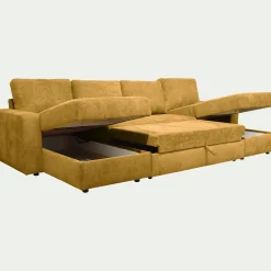 Canapé En Tissu|Canapé 5 Places*alinea Canapé en U convertible en tissu - argan Jaune