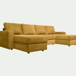 Canapé En Tissu|Canapé 5 Places*alinea Canapé en U convertible en tissu - argan Jaune