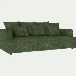 Canapé 4 Places*alinea Canapé fixe 4 places en tissu - Vert cèdre