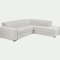 Canapé En Tissu|Canapé 5 Places*alinea Canapé grand angle droit convertible en tissu castello - roucas Beige