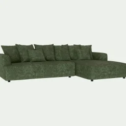 Canapé Fixe|Canapé D'Angle*alinea Canapé grand angle droit fixe en tissu Genesis - cèdre Vert