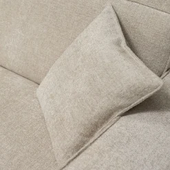 Canapé En Tissu|Canapé 4 Places*alinea Canapé grand angle gauche fixe en tissu tramé - Beige