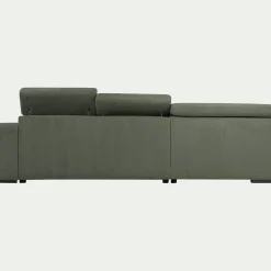 Canapé En Velours|Canapé D'Angle*alinea Canapé grand angle gauche conible en tissu Castello - cèdre Vert