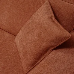 Canapé 4 Places|Canapé Fixe*alinea Canapé grand angle gauche fixe en tissu tramé - brun rustrel Marron