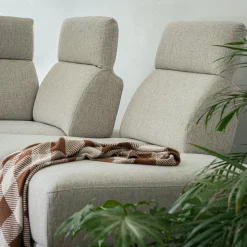 Canapé 5 Places|Canapé D'Angle*alinea Canapé grand d'angle droit en tissu avec fonction avance-recul - roucas Beige