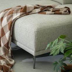 Canapé 5 Places|Canapé D'Angle*alinea Canapé grand d'angle droit en tissu avec fonction avance-recul - roucas Beige