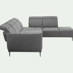 Canapé 5 Places|Canapé D'Angle*alinea Canapé grand d'angle droit en tissu avec fonction avance-recul - restanque Gris
