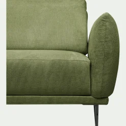 Canapé 5 Places|Canapé Fixe*alinea Canapé grand d'angle gauche en tissu memphis avec fonction avance-recul - cèdre Vert