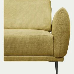 Canapé 5 Places|Canapé Fixe*alinea Canapé grand d'angle gauche en tissu memphis avec fonction avance-recul - argan Jaune