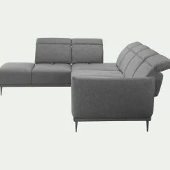 Canapé 5 Places|Canapé D'Angle*alinea Canapé grand d'angle gauche en tissu avec fonction avance-recul - restanque Gris