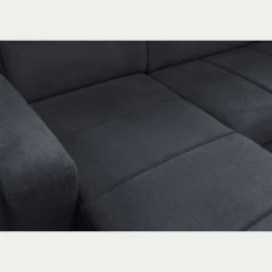 Canapé En Tissu|Canapé 6 Places Et Plus*alinea Canapé panoramique convertible avec méridienne gauche en tissu doux - calabrun Bleu