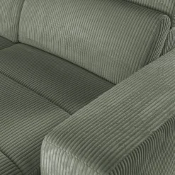 Canapé En Velours|Canapé 6 Places Et Plus*alinea Canapé panoramique conible avec méridienne gauche en tissu castello - cèdre Vert