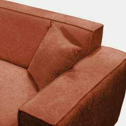 Canapé En Tissu|Canapé 2 Places*alinea Canapé petit angle droit fixe en tissu genesis - brun rustrel Marron