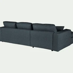 Canapé Fixe|Canapé D'Angle*alinea Canapé petit angle droit fixe en tissu bouclette - Bleu