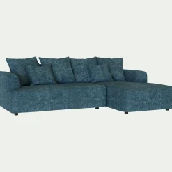 Canapé Fixe|Canapé D'Angle*alinea Canapé petit angle droit fixe en tissu Genesis - figuerolles Bleu