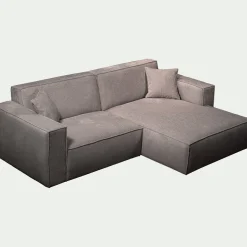 Canapé En Tissu|Canapé 2 Places*alinea Canapé petit angle droit fixe en tissu genesis - Gris