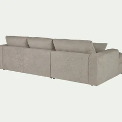 Canapé En Velours|Canapé 2 Places*alinea Canapé petit angle droit fixe en tissu chenille benjo - roucas Beige