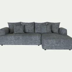 Canapé 3 Places|Canapé Fixe*alinea Canapé petit angle droit fixe en tissu Genesis - ardoise Gris