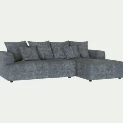 Canapé 3 Places|Canapé Fixe*alinea Canapé petit angle droit fixe en tissu Genesis - ardoise Gris