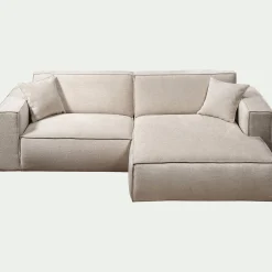 Canapé En Tissu|Canapé 2 Places*alinea Canapé petit angle droit fixe en tissu Genesis - Beige