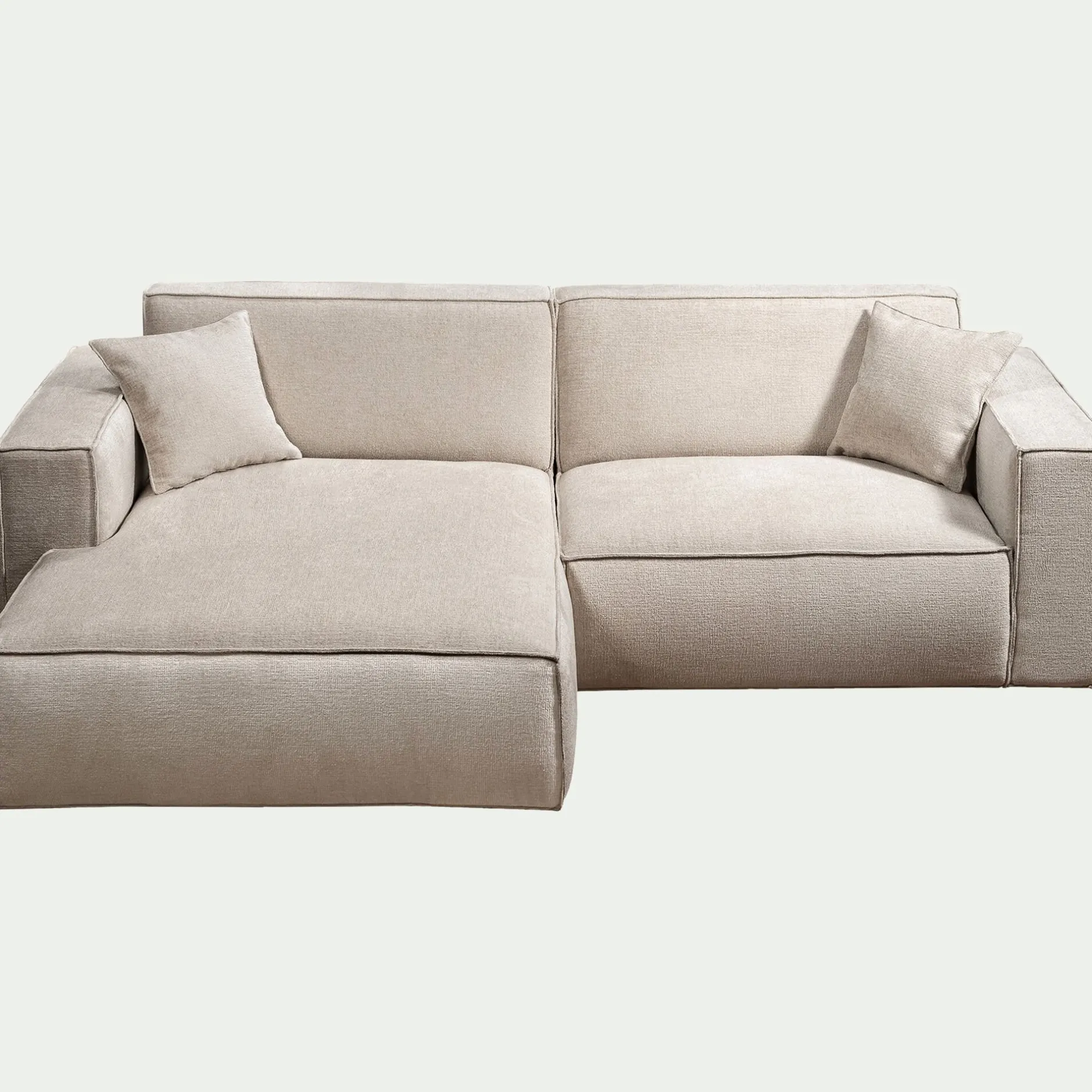 Canapé En Tissu|Canapé 2 Places*alinea Canapé petit angle gauche fixe en tissu Genesis - Beige