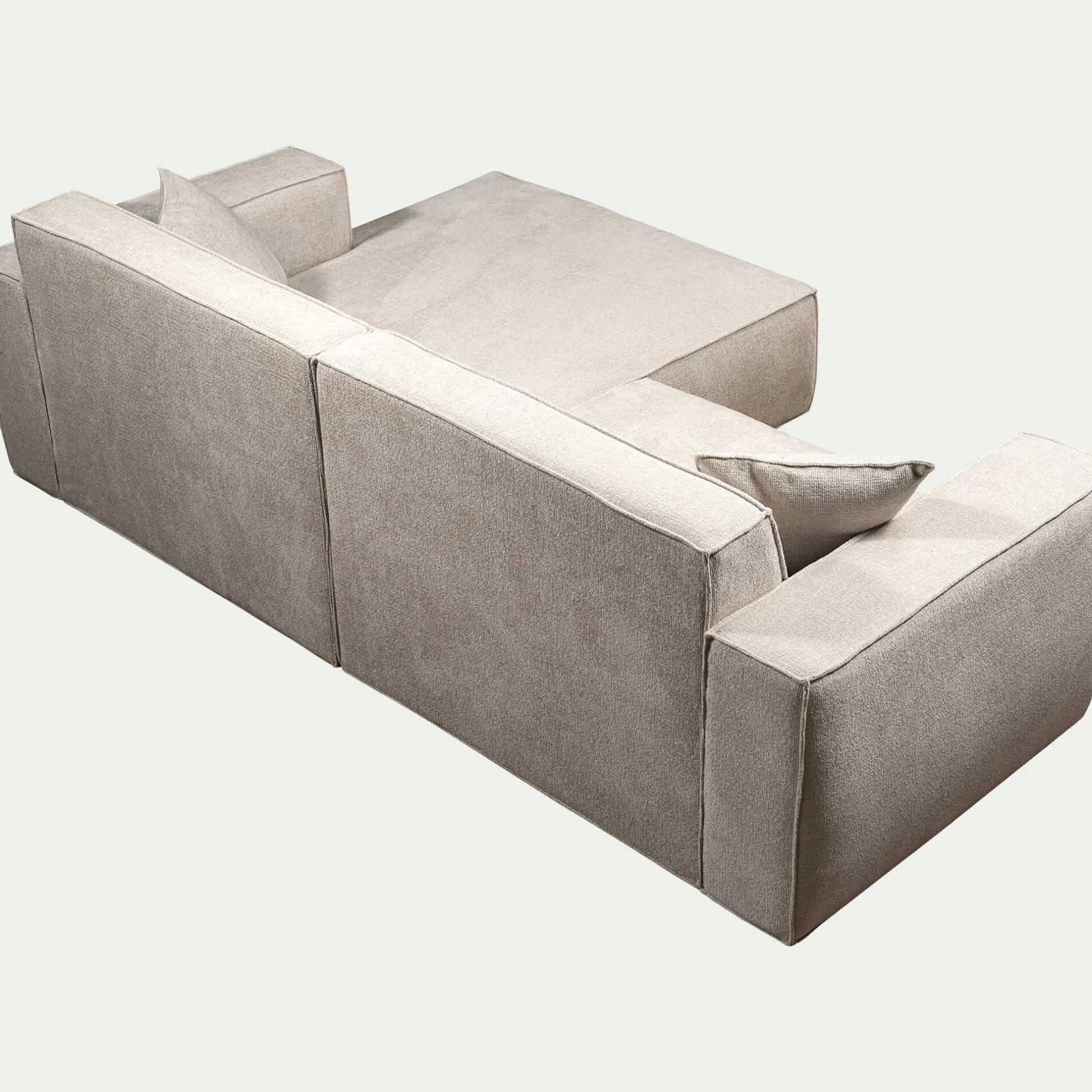 Canapé En Tissu|Canapé 2 Places*alinea Canapé petit angle gauche fixe en tissu Genesis - Beige