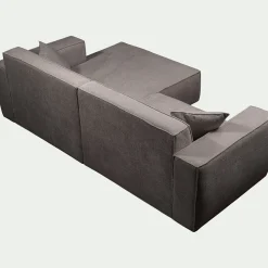 Canapé En Tissu|Canapé 2 Places*alinea Canapé petit angle gauche fixe en tissu genesis - Gris