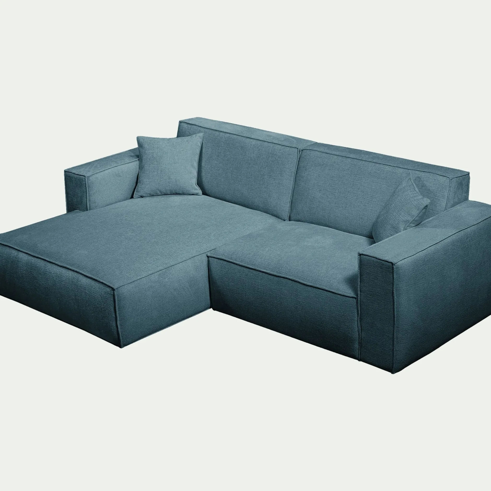 Canapé En Tissu|Canapé 2 Places*alinea Canapé petit angle gauche fixe en tissu genesis - Bleu