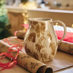 Pichet, Bouteille En Verre Et Carafe|Verre Et Carafe De Noël*alinea Carafe avec anse en grès 1L - argan Jaune