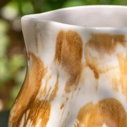 Pichet, Bouteille En Verre Et Carafe|Verre Et Carafe De Noël*alinea Carafe avec anse en grès 1L - argan Jaune