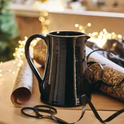 Pichet, Bouteille En Verre Et Carafe|Verre Et Carafe De Noël*alinea Carafe avec anse en grès 2L - Noir