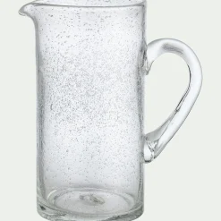 Pichet, Bouteille En Verre Et Carafe*alinea Carafe avec anse en verre bullé 1,1L - Transparent
