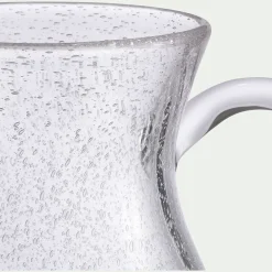 Pichet, Bouteille En Verre Et Carafe*alinea Carafe avec anse en verre bullé 1,5L - Transparent