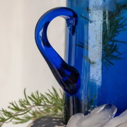 Pichet, Bouteille En Verre Et Carafe*alinea Carafe avec anse en verre recyclé 1,1L - Bleu
