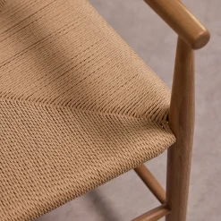 Chaise De Salle À Manger*alinea Chaise avec accoudoirs en bois de chêne - Naturel