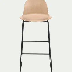 Tabouret Haut De Bar*alinea Chaise de bar avec coque en contreplaqué moulé de hêtre - bois clair H66cm Naturelle