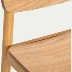 Tabouret Haut De Bar*alinea Chaise de bar en chêne et hévéa H105cm - Bois clair