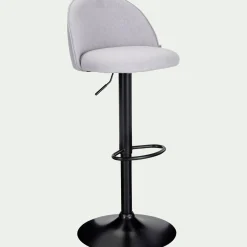 Tabouret Haut De Bar*alinea Chaise de bar en tissu - borie H86cm Gris