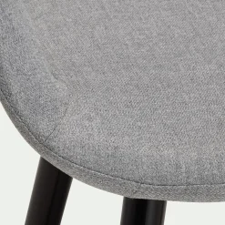 Tabouret Haut De Bar*alinea Chaise de bar en tissu avec accoudoirs H65,5cm - borie Gris
