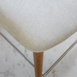 Tabouret Haut De Bar*alinea Chaise de bar en tissu et frêne H66cm - Beige