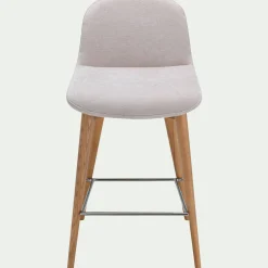 Tabouret Haut De Bar*alinea Chaise de bar en tissu et frêne H66cm - Beige