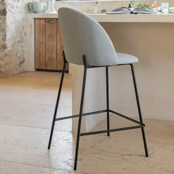 Tabouret Haut De Bar*alinea Chaise de bar en tissu H66cm - Beige